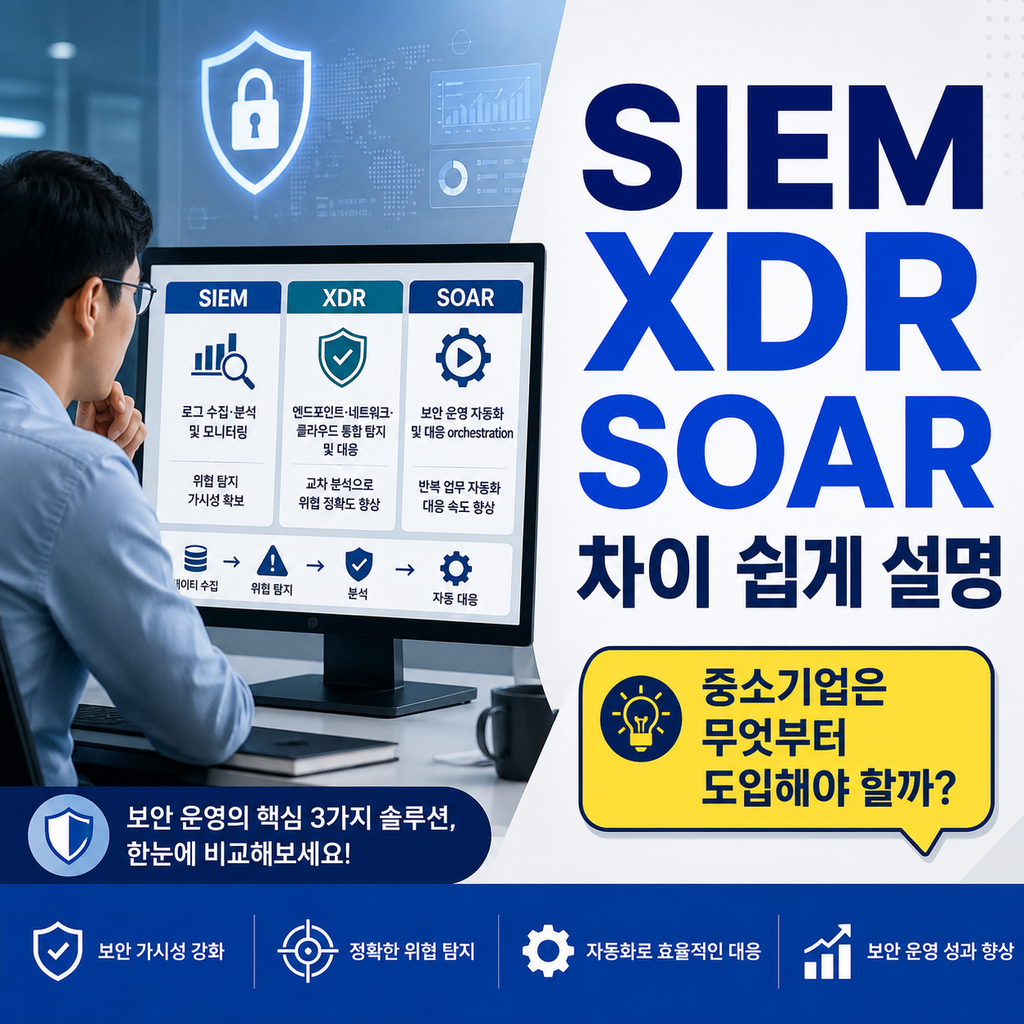 SIEM XDR SOAR 차이